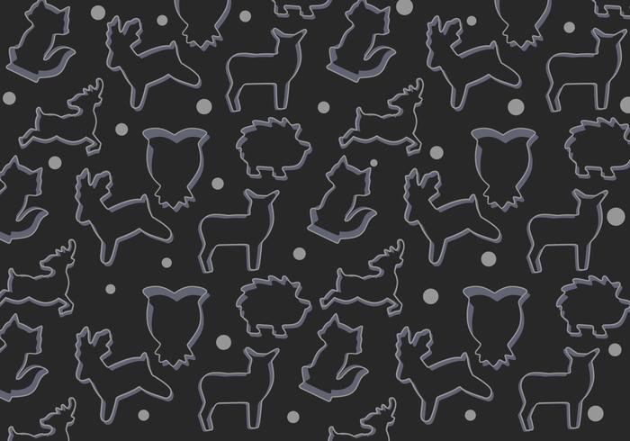 Animal Cookie Cutter Pattern Vector