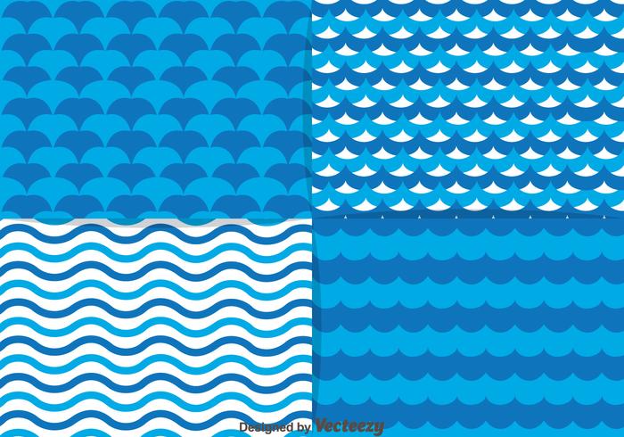 Blue Water Element Pattern vector