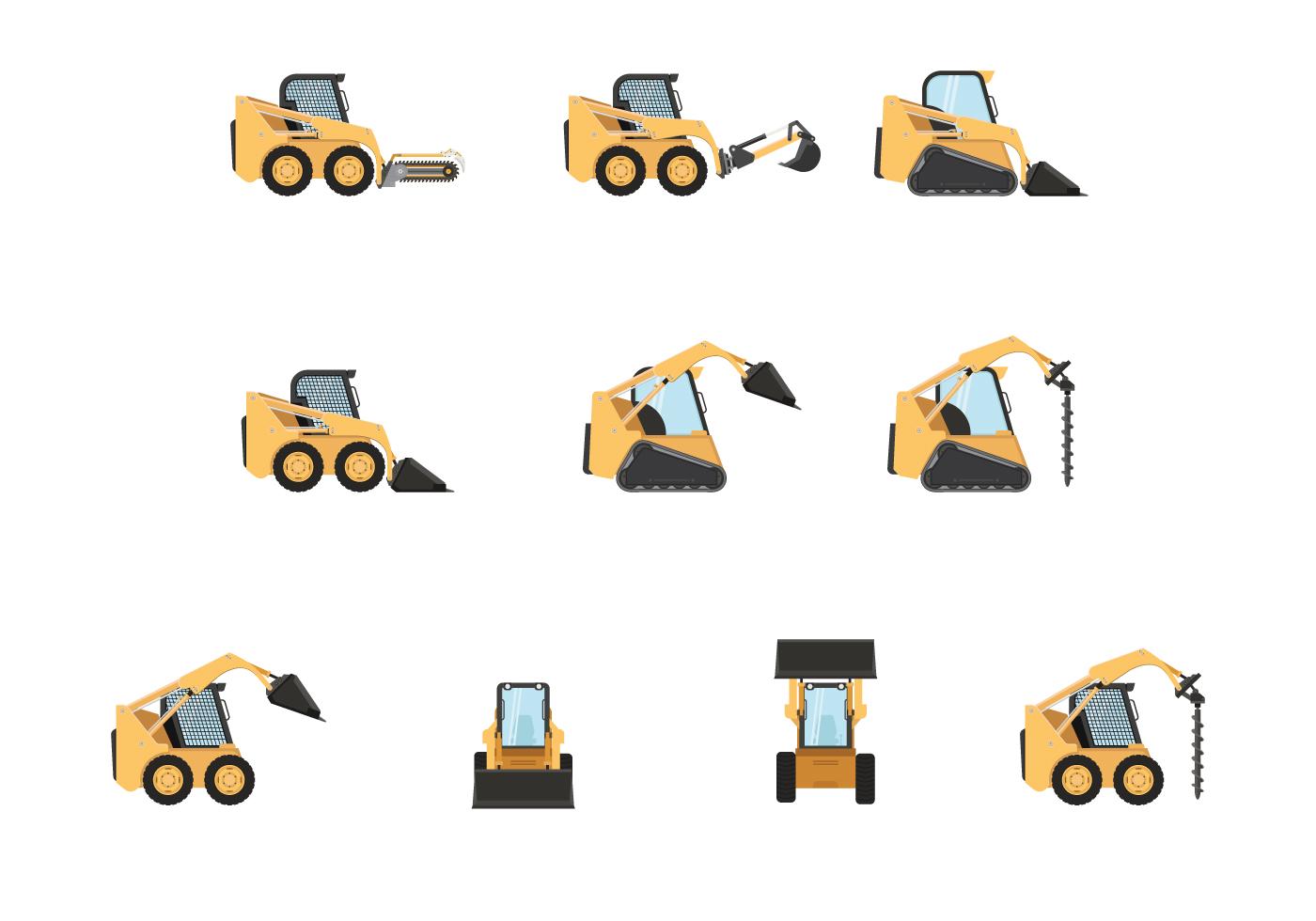 Free Skid Steer Vectors 112548 Vector Art at Vecteezy