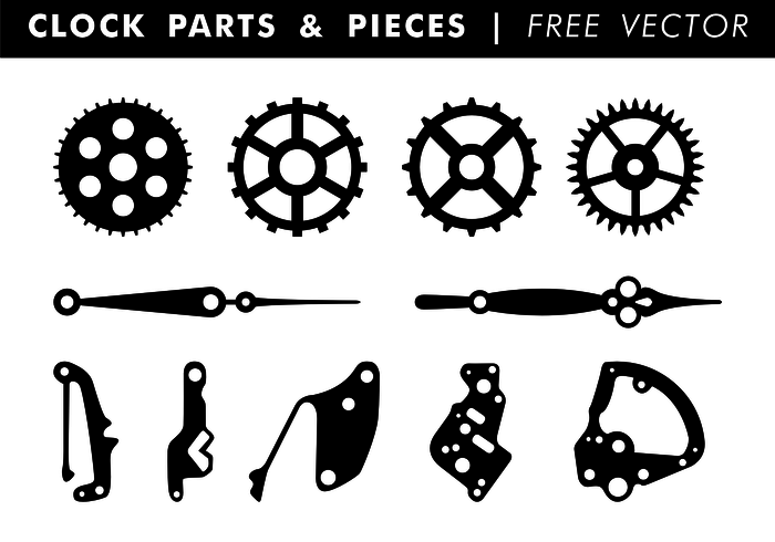 Clock Parts  Pieces Free Vector