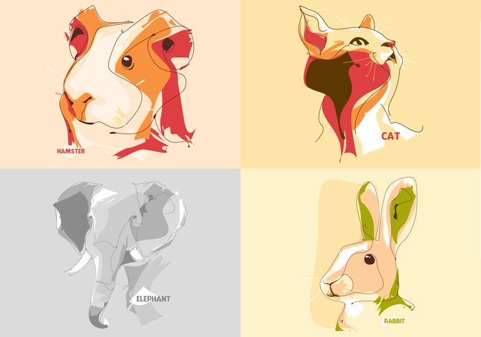 Animal Portrait Vectors