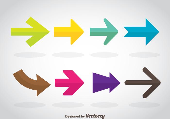 Colorful Arrow Vector Set Colorful Arrow Vector Set