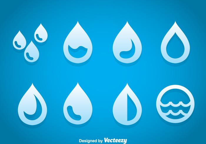 Iconos De Agua De La Gota Vector