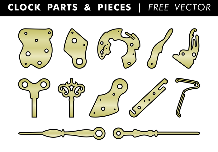 Clock Parts  Pieces Free Vector