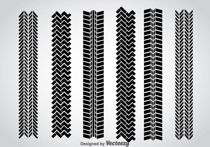 Tire Marks Vector Set