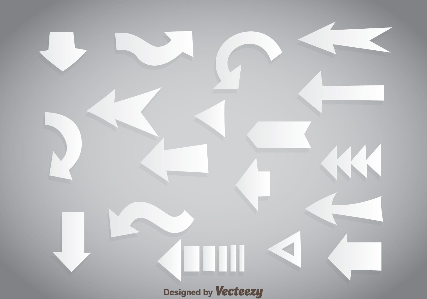White Arrow Vector Set 112578 Vector Art at Vecteezy