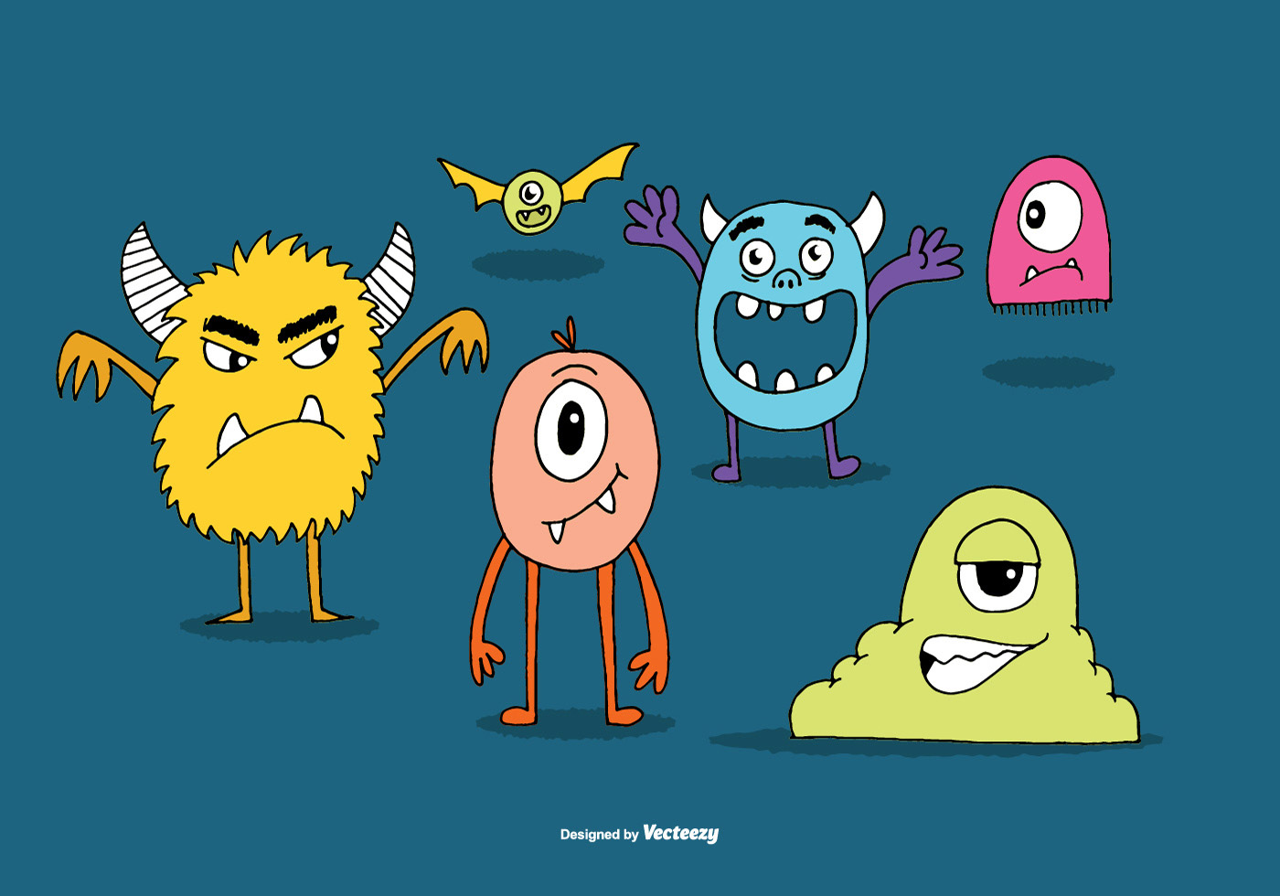 Cute Monster Vectors - Download Free Vector Art, Stock Graphics & Images