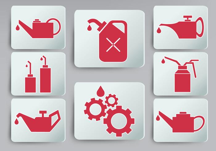 Oil Can Icon set vector