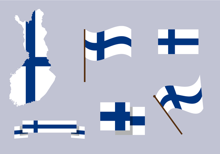 Vector mapa de Finlandia gratis