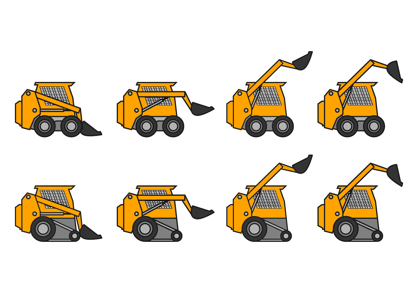 Skid Steer Icon Vector - Download Free Vector Art, Stock Graphics & Images