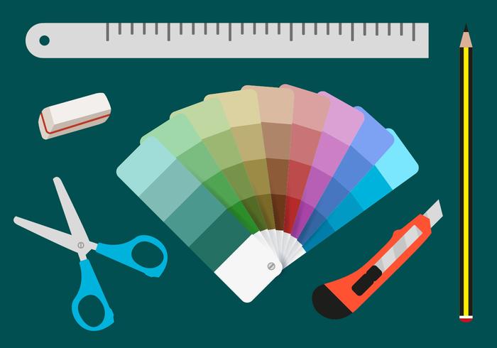 Herramientas de impresión de muestras de color vector