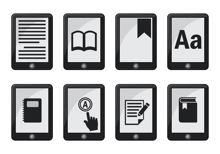 Ereader Vector De Iconos