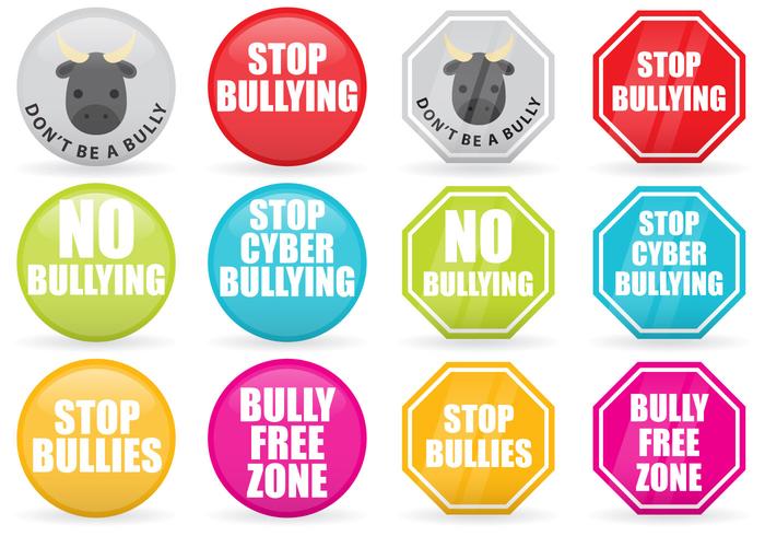 Stop Bullying Vector Signs 