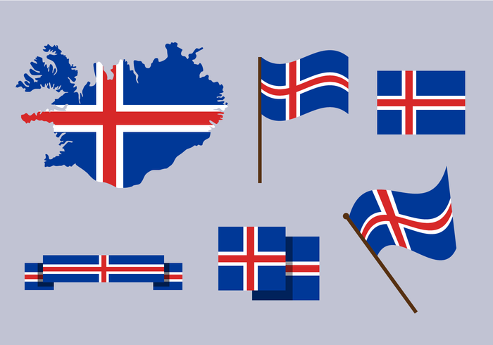 Vector mapa de Islandia gratis