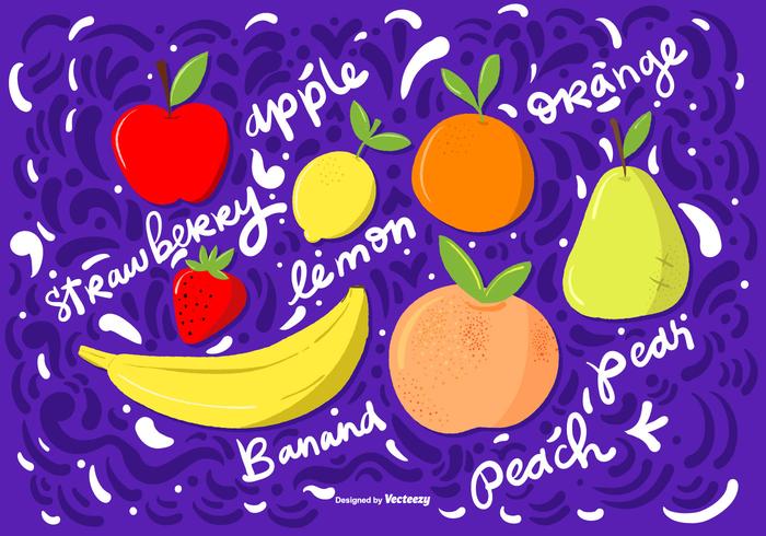 Vector Mano Dibujado Fruta Ilustraciones