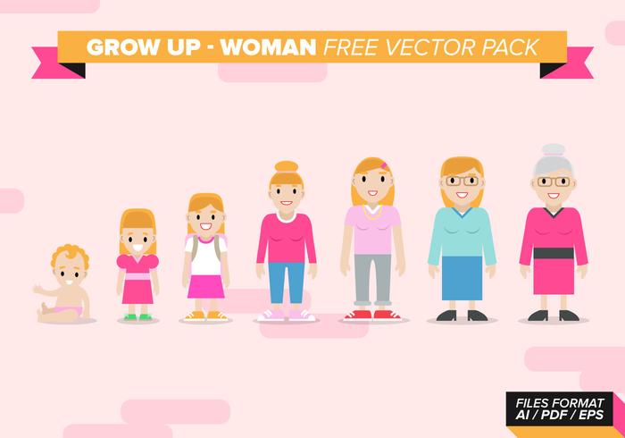 Grow Up Woman Free Vector Pack Grow Up Woman Free Vector Pack