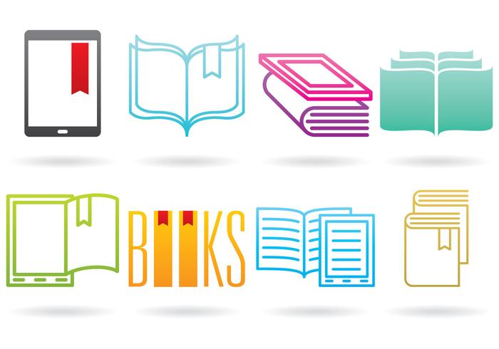 Books And E Reader Logos vector