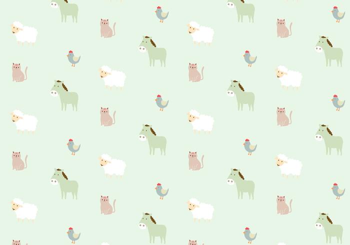 Farm Animals Pattern Background vector