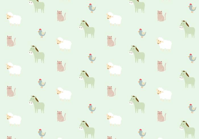 Animales de granja patrón de fondo vector