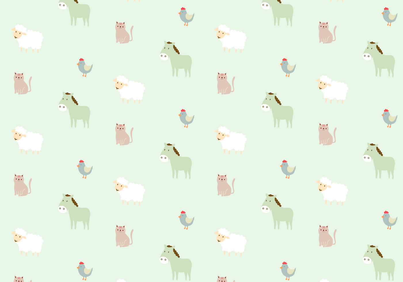 Farm Animals  Pattern Background  Download Free Vectors  