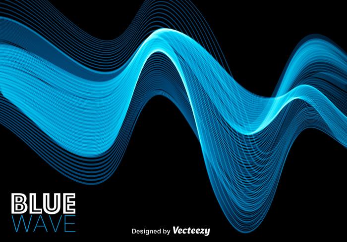 Blue Abstract Modern Wave vector