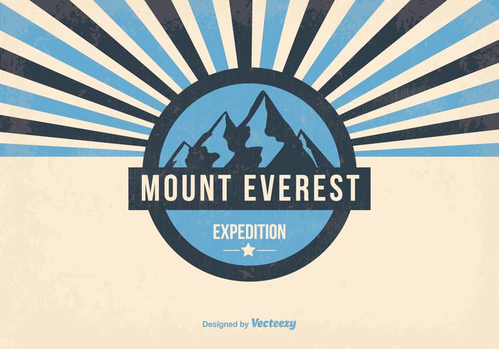Mount Everest Retro Illustration Mount Everest Retro Illustration