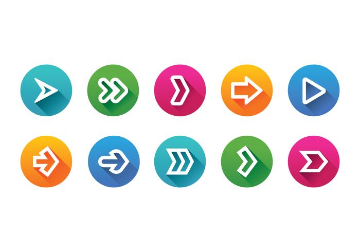 Arrow Flat Icons vector