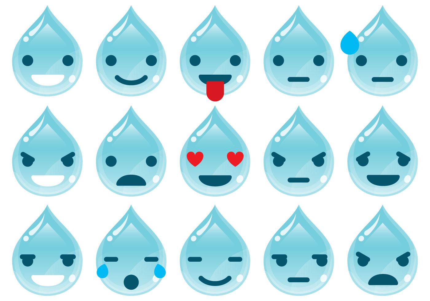 Drop Water Emoticons 112744 Vector Art at Vecteezy