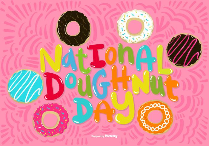 Día Nacional Donut Vector