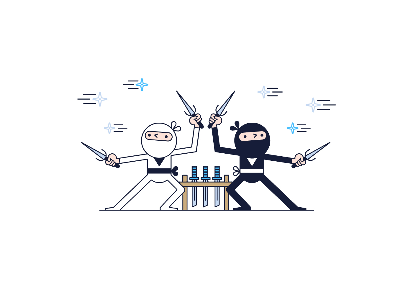 Download Free Ninjas Vector 112781 Vector Art at Vecteezy