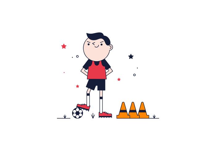 Jugador de fútbol gratis Vector