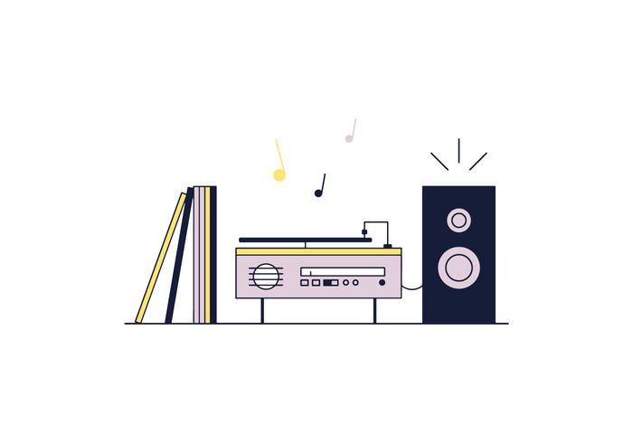 Record Player Vector