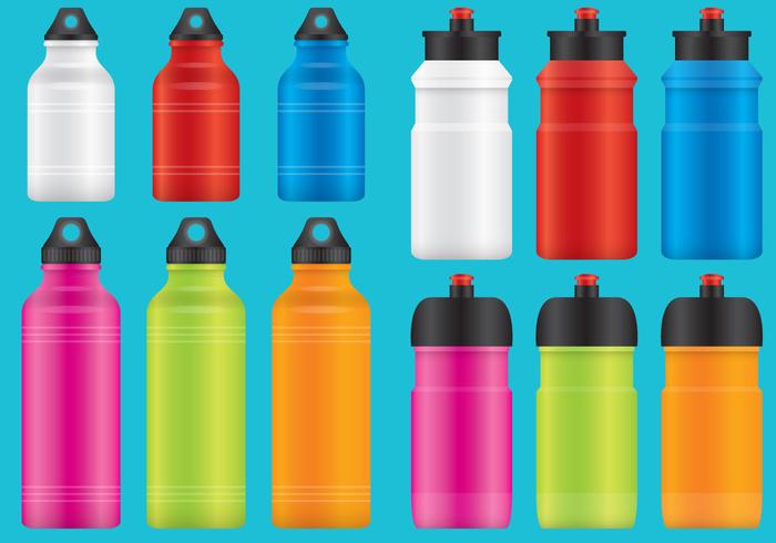 Aluminum Water Bottles vector