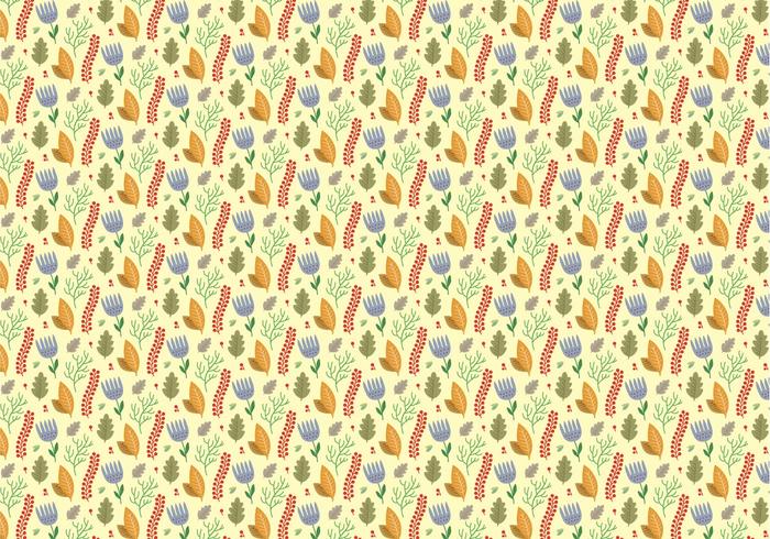 Plants Flowers Pattern vector