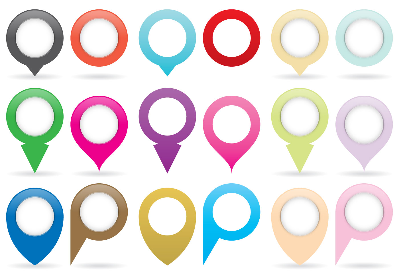 Map Pins And Pointers 112837 Vector - Map Pins And Pointers Vector 