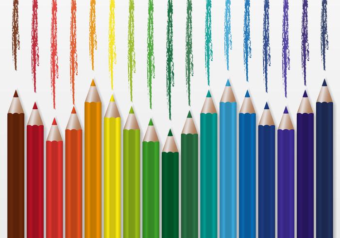 Free Colorful Pencils Vector Free Colorful Pencils Vector