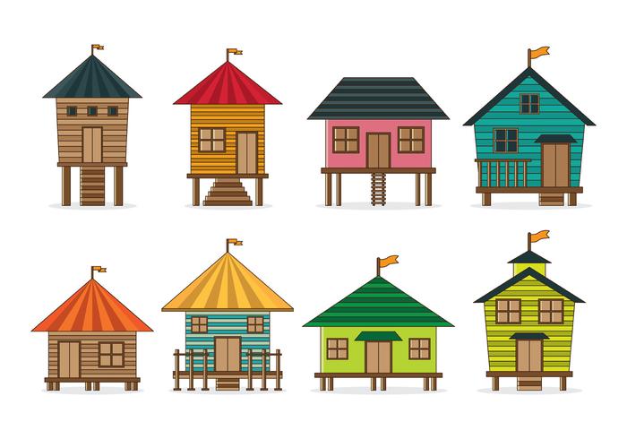Set Of Shack Vector