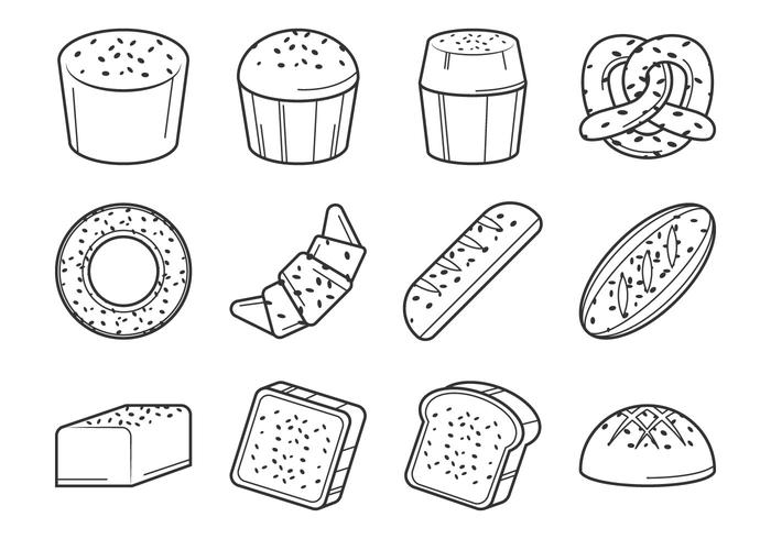 Raisins Bread Vector