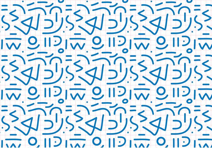 Blue Outline Abstract Pattern vector