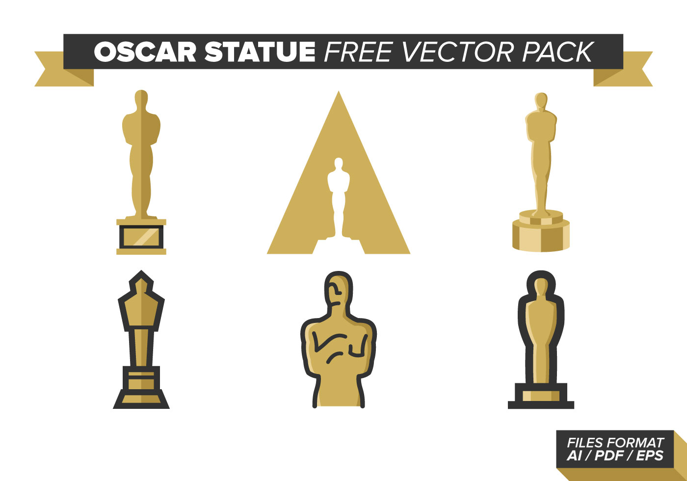 Oscar Statue Free Vector Pack 112907 Vector Art at Vecteezy