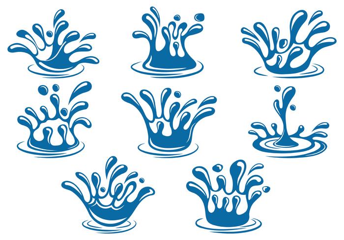 Set Of Water Splash Vector