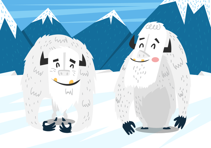 Yeti Mountain Landscape Vector