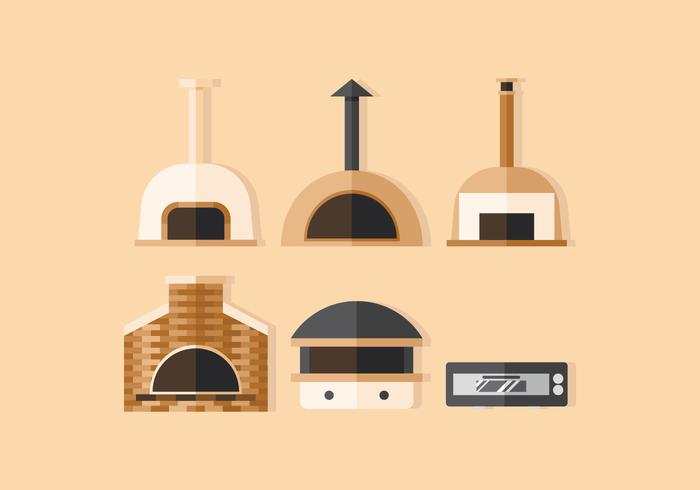 Horno de pizza vectorial vector