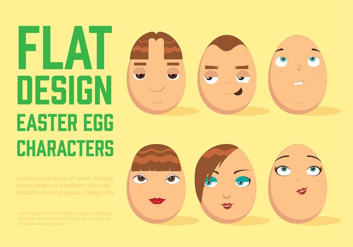 Free Easter Egg Vector Characters