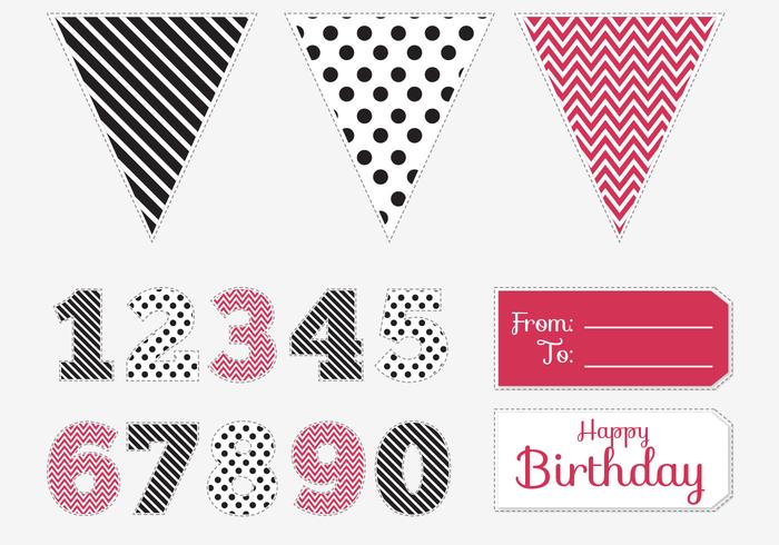 Birthday Pintable Pack vector