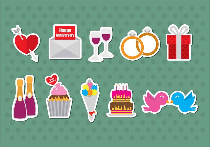 Anniversary Vector Icons Anniversary Vector Icons