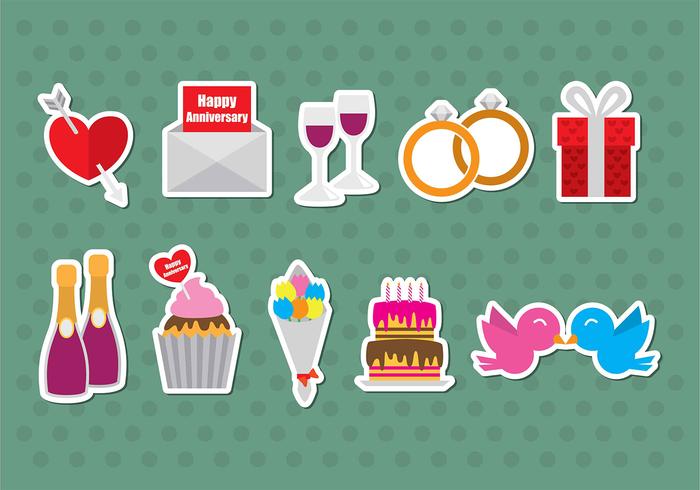 Anniversary Vector Icons