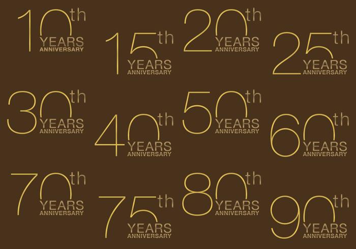 Gold Anniversary Titles vector