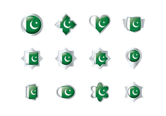 Free Pakistan Flag Badge Vectors Free Pakistan Flag Badge Vectors