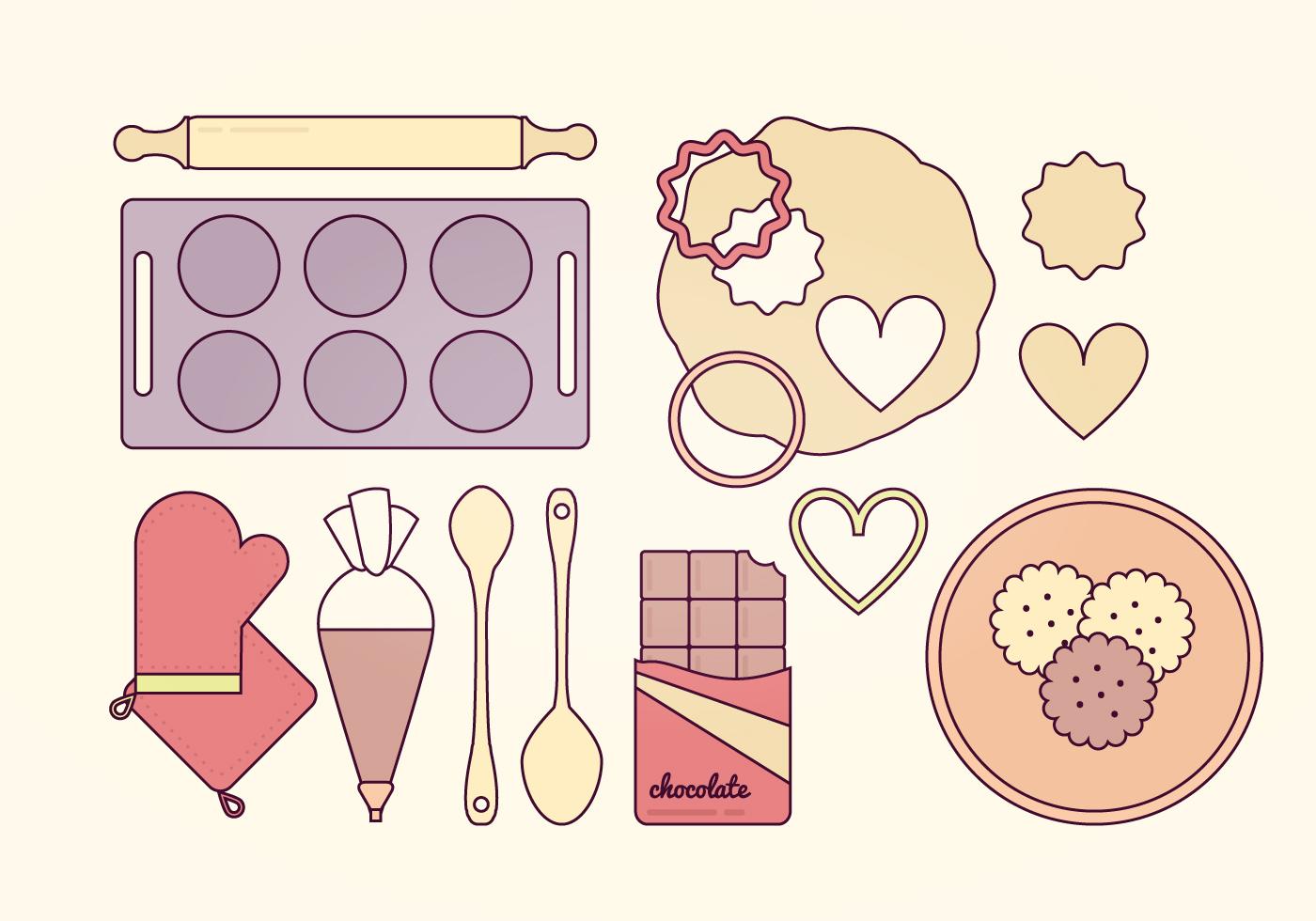 Baking Elements Vector Set 113160 Vector Art at Vecteezy